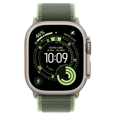 Apple Watch Ultra 3 GPS + Cellular 49mm Natural Titanium Case з Green/Neon Trail Loop - M/L (MF1V4+MFT54)