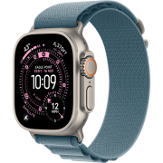 Apple Watch Ultra 3 GPS + Cellular 49mm Natural Titanium Case with Light Blue Alpine Loop - Small (MEWK4)