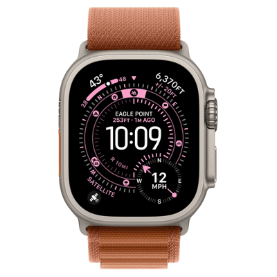 Apple Watch Ultra 3 GPS + Cellular 49mm Natural Titanium Case з Terra Cotta Alpine Loop - Large (MF1V4+MFTD4)