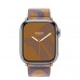 Apple Watch Hermès Series 7 GPS + Cellular 41mm Silver Stainless Steel Case (MKLK3) with Biscuit/Bleu Électrique Swift Leather (MKFT3)