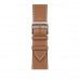 Apple Watch Hermès Series 7 GPS + Cellular 45mm Silver Stainless Steel Case (MKMG3) with Gold Swift Leather (MKGH3)