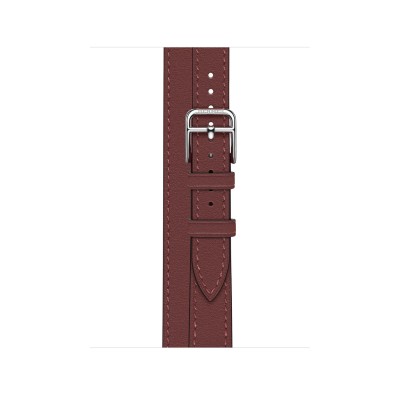 Apple Watch Hermès Series 7 GPS + Cellular 41mm Silver Stainless Steel Case (MKLK3) with Rouge H Attelage Double Tour (MKG23)
