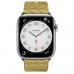 Apple Watch Hermès Series 7 GPS + Cellular 45mm Silver Stainless Steel Case (MKMG3) with Kraft/Lime Jumping Single Tour (MKGM3)