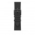 Apple Watch Hermès Series 7 GPS + Cellular 41mm Silver Stainless Steel Case (MKLK3) with Noir Swift Leather Single Tour (MX2P2)
