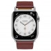 Apple Watch Hermès Series 7 GPS + Cellular 45mm Silver Stainless Steel Case (MKMG3) with Rouge H Swift Leather (MKGJ3)