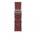 Apple Watch Hermès Series 7 GPS + Cellular 45mm Silver Stainless Steel Case (MKMG3) with Rouge H Swift Leather (MKGJ3)