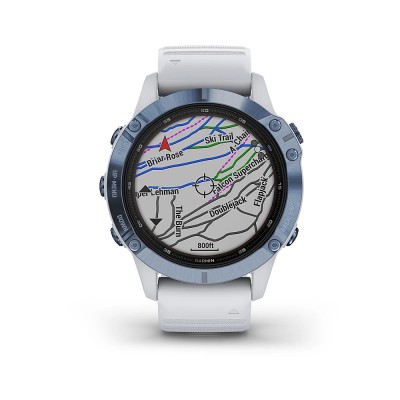 Смарт-часы Garmin Fenix 6 Pro Solar Edition Mineral Blue with Whitestone Band (010-02410-19/010-02410-18)