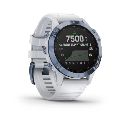 Смарт-часы Garmin Fenix 6 Pro Solar Edition Mineral Blue with Whitestone Band (010-02410-19/010-02410-18)