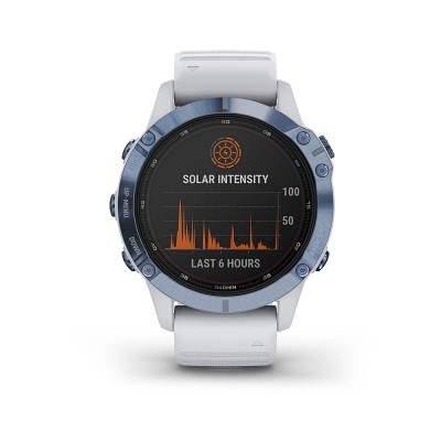 Смарт-часы Garmin Fenix 6 Pro Solar Edition Mineral Blue with Whitestone Band (010-02410-19/010-02410-18)