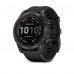 Смарт-часы Garmin Fenix 7 Sapphire Solar Carbon Gray DLC Titanium with Black Band (010-02540-20, 010-02540-21)