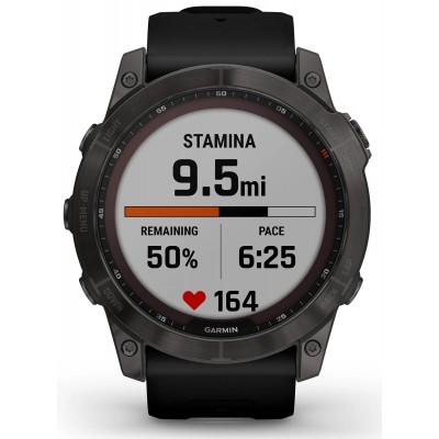 Смарт-часы Garmin Fenix 7X Sapphire Solar Carbon Gray DLC Titanium with Black Band (010-02541-10/11)