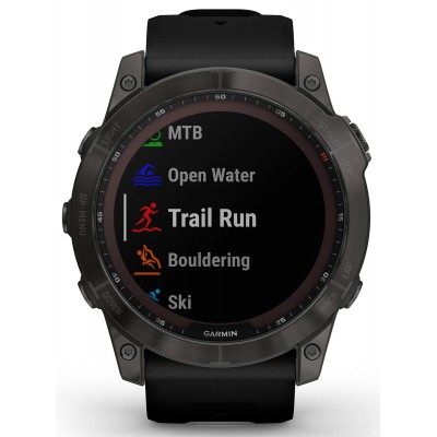 Смарт-часы Garmin Fenix 7X Sapphire Solar Carbon Gray DLC Titanium with Black Band (010-02541-10/11)