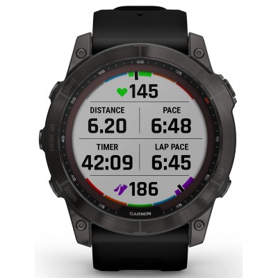 Смарт-часы Garmin Fenix 7X Sapphire Solar Carbon Gray DLC Titanium with Black Band (010-02541-10/11)