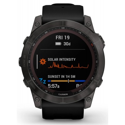 Смарт-часы Garmin Fenix 7X Sapphire Solar Carbon Gray DLC Titanium with Black Band (010-02541-10/11)