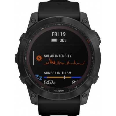 Смарт-часы Garmin Fenix 7X Sapphire Solar Black DLC Titanium with Black Band (010-02541-22/23)