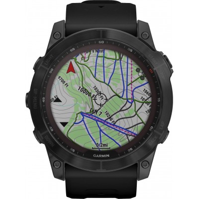 Смарт-часы Garmin Fenix 7X Sapphire Solar Black DLC Titanium with Black Band (010-02541-22/23)
