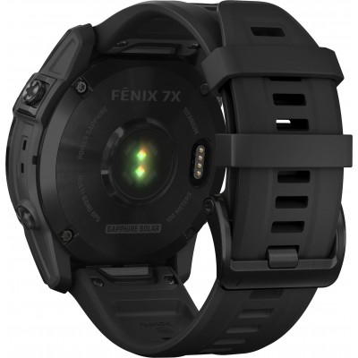 Смарт-часы Garmin Fenix 7X Sapphire Solar Black DLC Titanium with Black Band (010-02541-22/23)