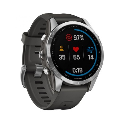 Смарт-часы Garmin Fenix 7S Silver with Graphite Band (010-02539-00/01)