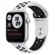 Apple Watch SE Nike GPS 44mm Silver Aluminum Case with Pure Platinum / Black Nike Sport Band (MYYH2)