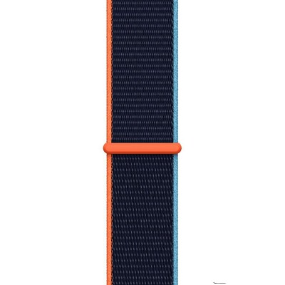 Apple Watch SE GPS + Cellular 40mm Silver Aluminum Case with Deep Navy Sport Loop (MYE92, MYEG2)