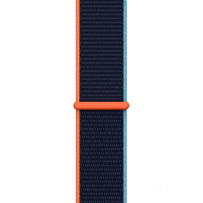 Apple Watch SE GPS + Cellular 44mm Silver Aluminum Case with Deep Navy Sport Loop (MYEN2, MYEW2)
