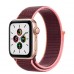 Apple Watch SE GPS + Cellular 40mm Gold Aluminum Case with Plum Sport Loop (MYEC2, MYEJ2)