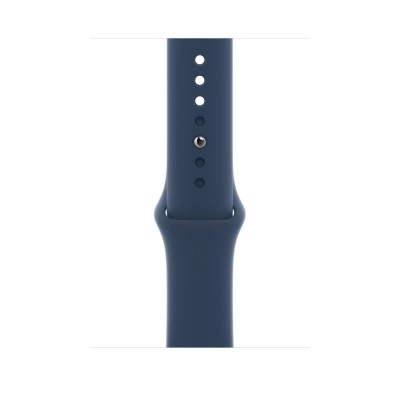Apple Watch SE GPS + Cellular 44mm Silver Aluminum Case with Abyss Blue Sport Band (MKRJ3, MKRY3)