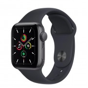 Apple Watch SE GPS 40mm Space Gray Aluminum Case with Midnight Sport Band (MKQ13)