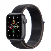 Apple Watch SE GPS 40mm Space Gray Aluminum Case (MYE02) with Charcoal Sport Loop (MYA42)