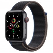 Apple Watch SE GPS + Cellular 44mm Space Gray Aluminum Case with Charcoal Sport Loop (MYEU2, MYF12)