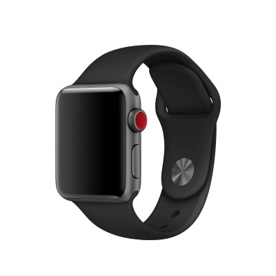 Apple Black Sport Band (MTPL2, MJ4N2, MJ4Q2, MJ4G2, MU9L2) для Apple Watch 42/44mm