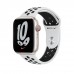 Apple Pure Platinum/Black Nike Sport Band для Apple Watch 44/45mm (ML893)