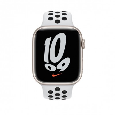 Apple Pure Platinum/Black Nike Sport Band для Apple Watch 44/45mm (ML893)