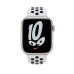 Apple Pure Platinum/Black Nike Sport Band для Apple Watch 44/45mm (ML893)