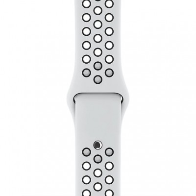Apple Pure Platinum/Black Nike Sport Band (MQWQ2, MX8F2) для Apple Watch 42/44mm