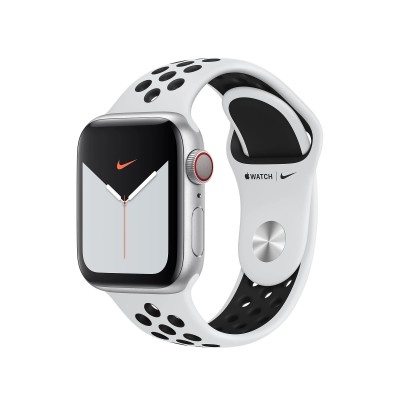Apple Pure Platinum/Black Nike Sport Band (MQ2J2/MTMQ2) для Apple Watch 38/40mm