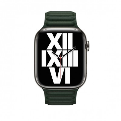 Apple Sequoia Green Leather Link M/L (ML7Q3) для Apple Watch 40/41mm