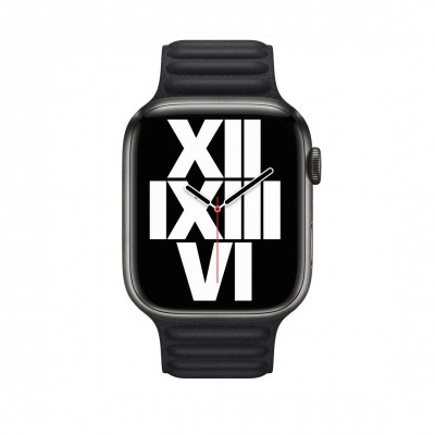 Apple Midnight Leather Link S/M (ML813) для Apple Watch 44/45mm