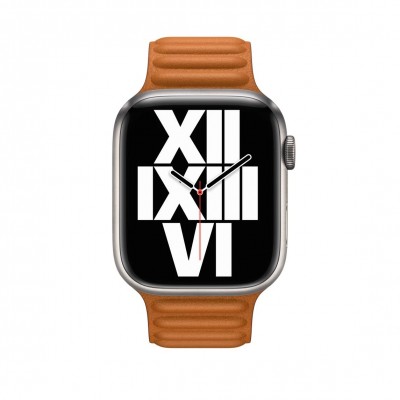 Ремінець Apple Golden Brown Leather Link M/L (ML7L3) для Apple Watch 40/41mm