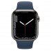 Apple Watch Series 7 GPS + Cellular 45mm Graphite Stainless Steel Case with Abyss Blue Sport Band (MKJH3, MKL23)