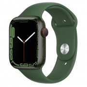 Apple Watch Series 7 GPS + Cellular 45mm Green Aluminum Case with Clover Sport Band (MKJ93, MKJR3)