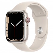 Apple Watch Series 7 GPS + Cellular 45mm Starlight Aluminum Case with Starlight Sport Band (MKJ83, MKJQ3)