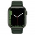 Apple Watch Series 7 GPS 45mm Green Aluminum Case (MKNQ3) with Sequoia Green Leather Link - M/L (ML803)