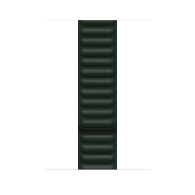 Apple Watch Series 7 GPS 45mm Green Aluminum Case (MKNQ3) with Sequoia Green Leather Link - M/L (ML803)